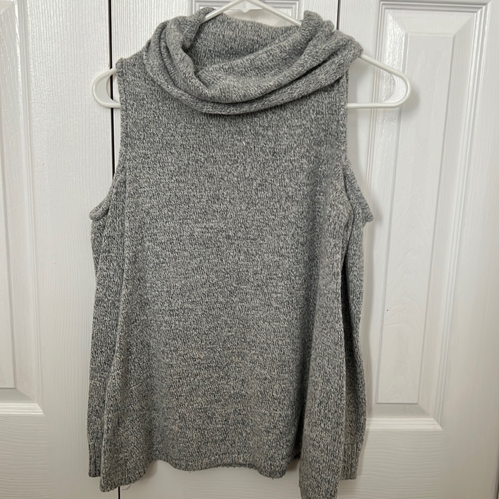 Size S gray cold shoulder Charlotte Russe sweater